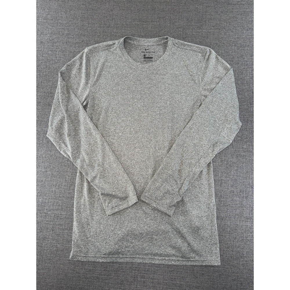 Nike Dri-FIT Long Sleeve Shirt Men's XS Gray Athletic Performance Tee